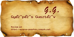 Gyöpös Gusztáv névjegykártya