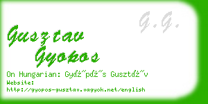 gusztav gyopos business card